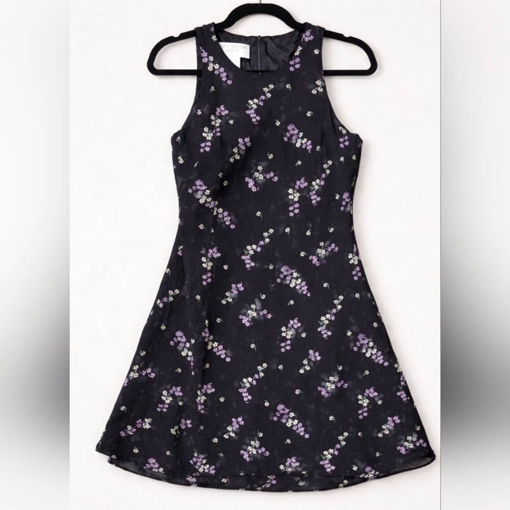 VTG Jones New York Vintage 90s Floral Mini Shift Dress Lined Size 10P